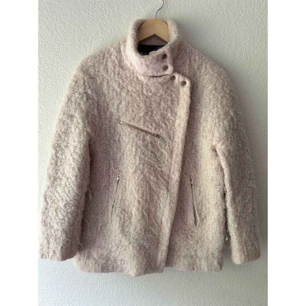 Heirloom Winter | Blush Alpaca Mohair Moto Coat | Quiet Luxury